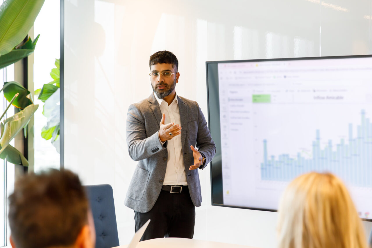 Presentatie aan een groep